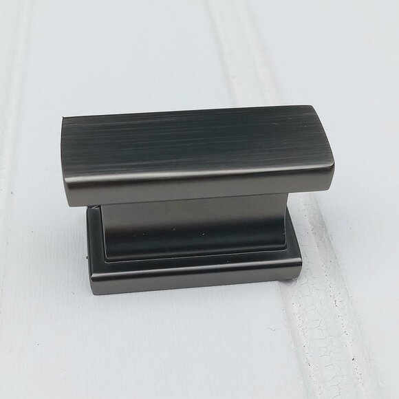 ALZASSBG 10 Pack Brushed Black Nickel Cabinet Knobs Rectangle Hardware Gray Pull - Picture 13 of 13